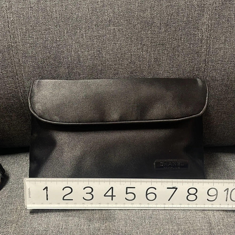Chanel Satin Flap Cosmetic Bag - Picture 10 of 11